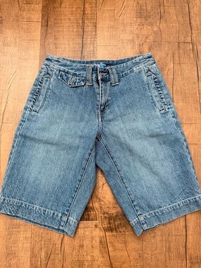 Women’s Denim Cargo Shorts - Blue